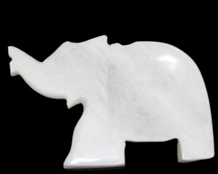 White Jade hand-carved Elephant platter 152*102*21mm 419g in sunlight - Rocks and Things Store