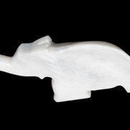 White Jade hand-carved Elephant platter 152*102*21mm 419g in sunlight - Rocks and Things Store