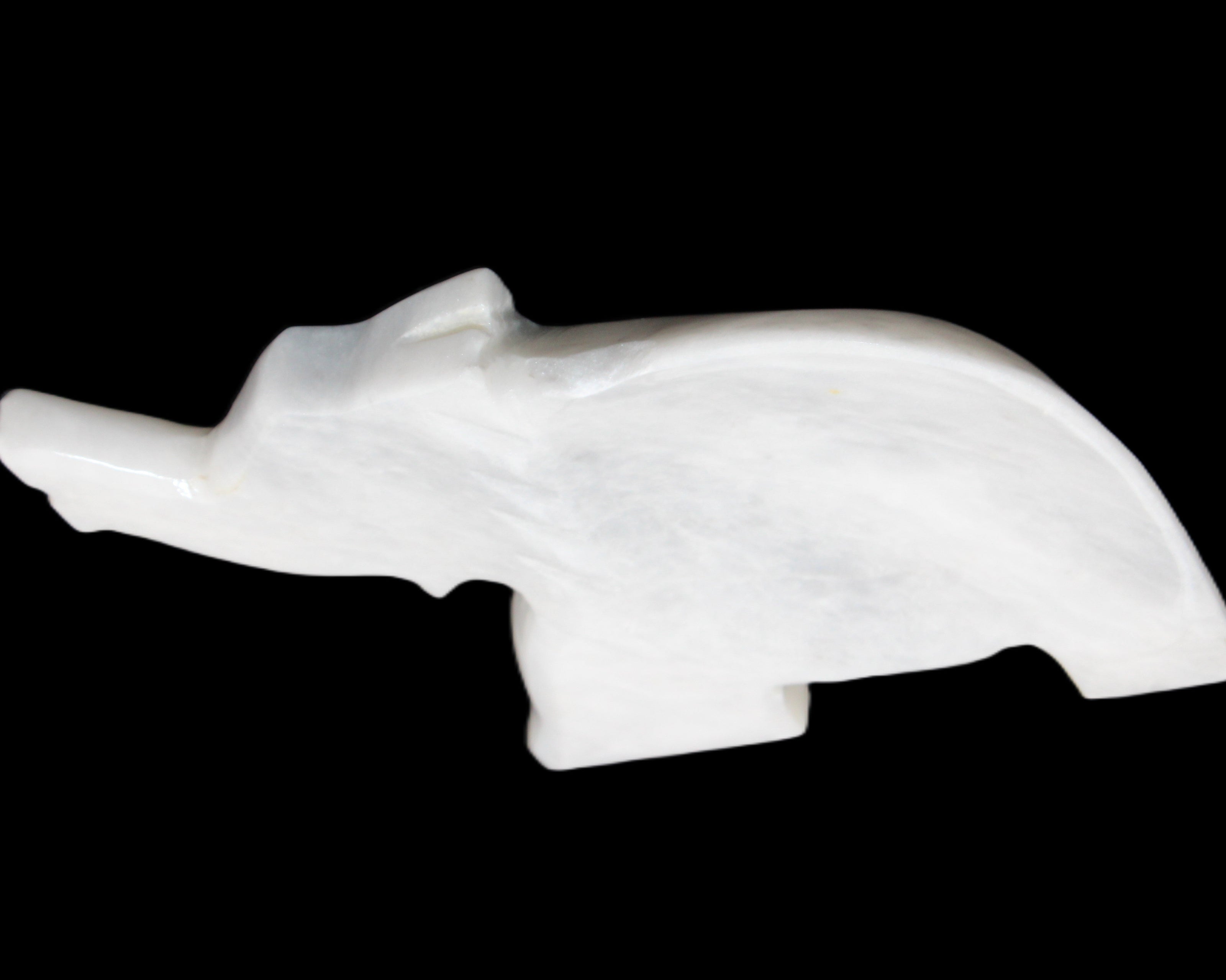White Jade hand-carved Elephant platter 152*102*21mm 419g in sunlight - Rocks and Things Store