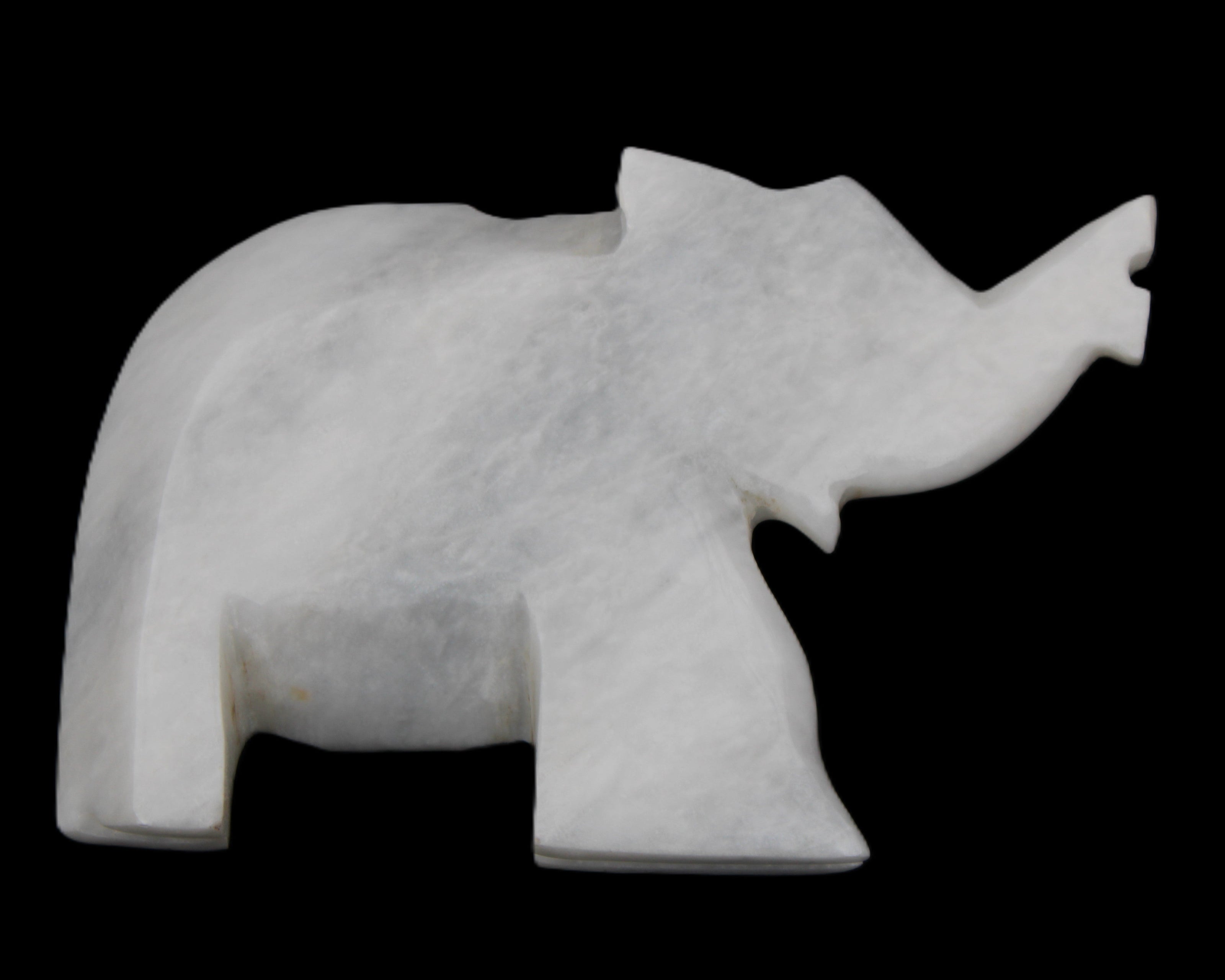 White Jade hand-carved Elephant platter 152*102*21mm 419g in sunlight - Rocks and Things Store