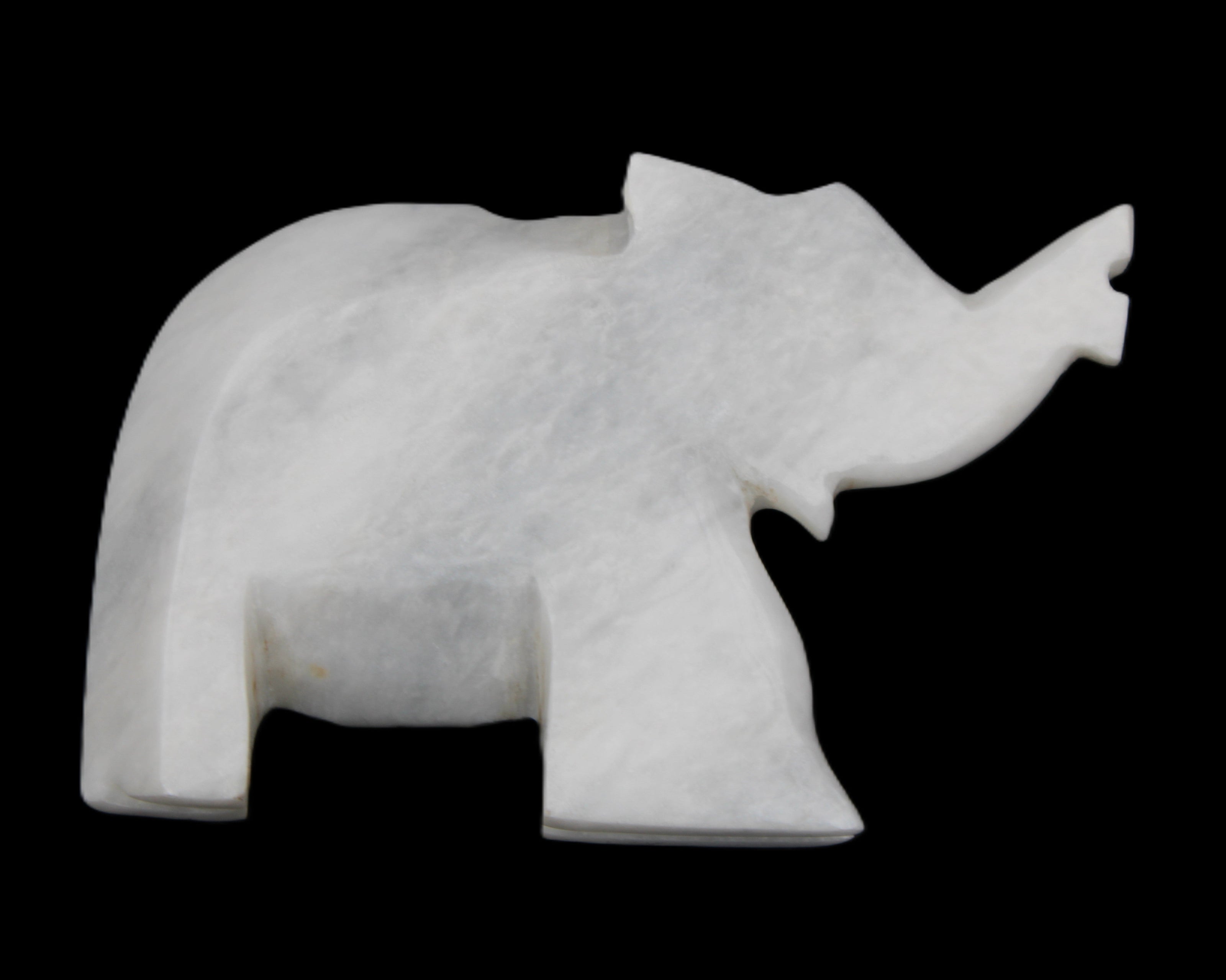 White Jade hand-carved Elephant platter 152*102*21mm 419g in sunlight - Rocks and Things Store