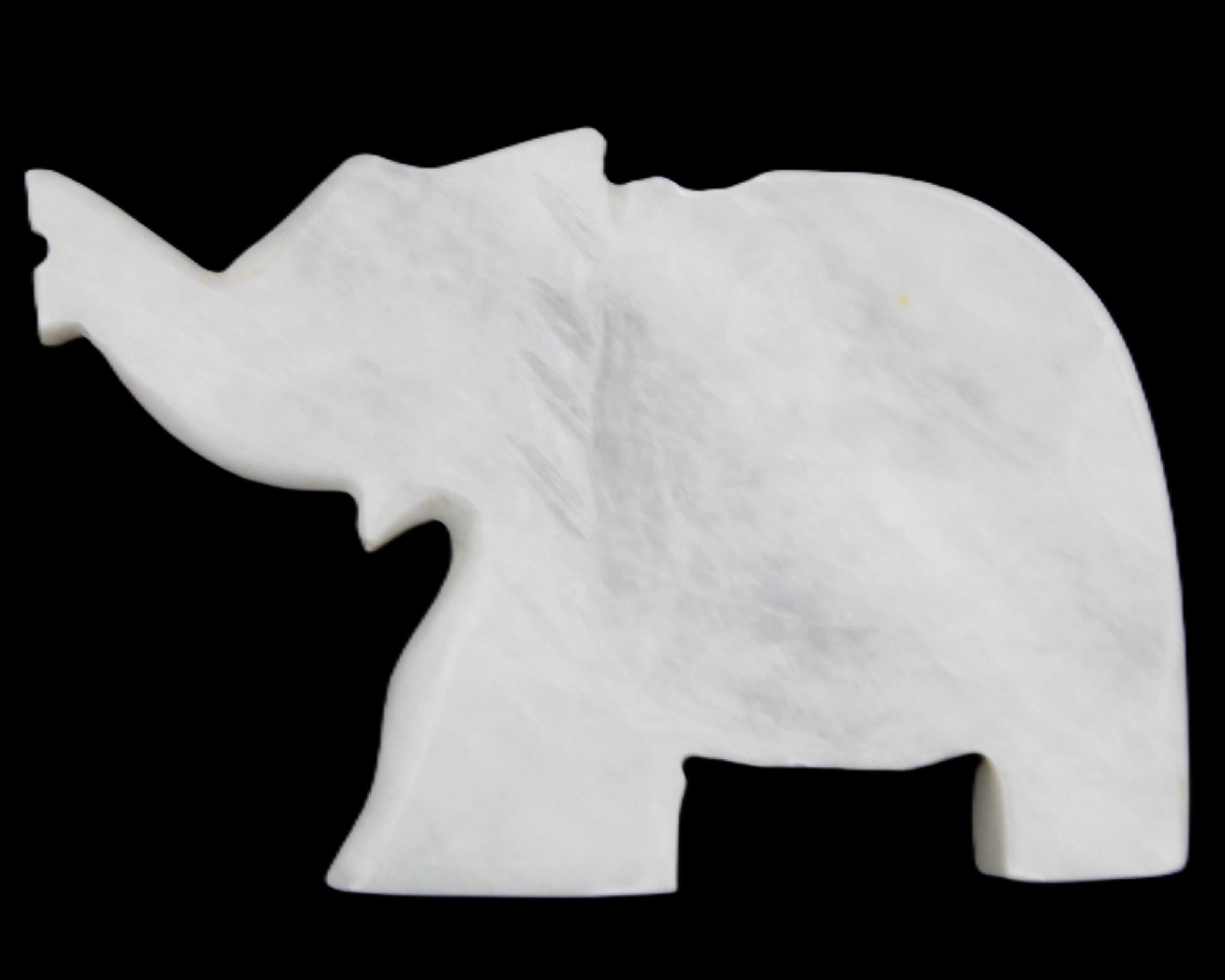 White Jade hand-carved Elephant platter 152*102*21mm 419g in sunlight - Rocks and Things Store