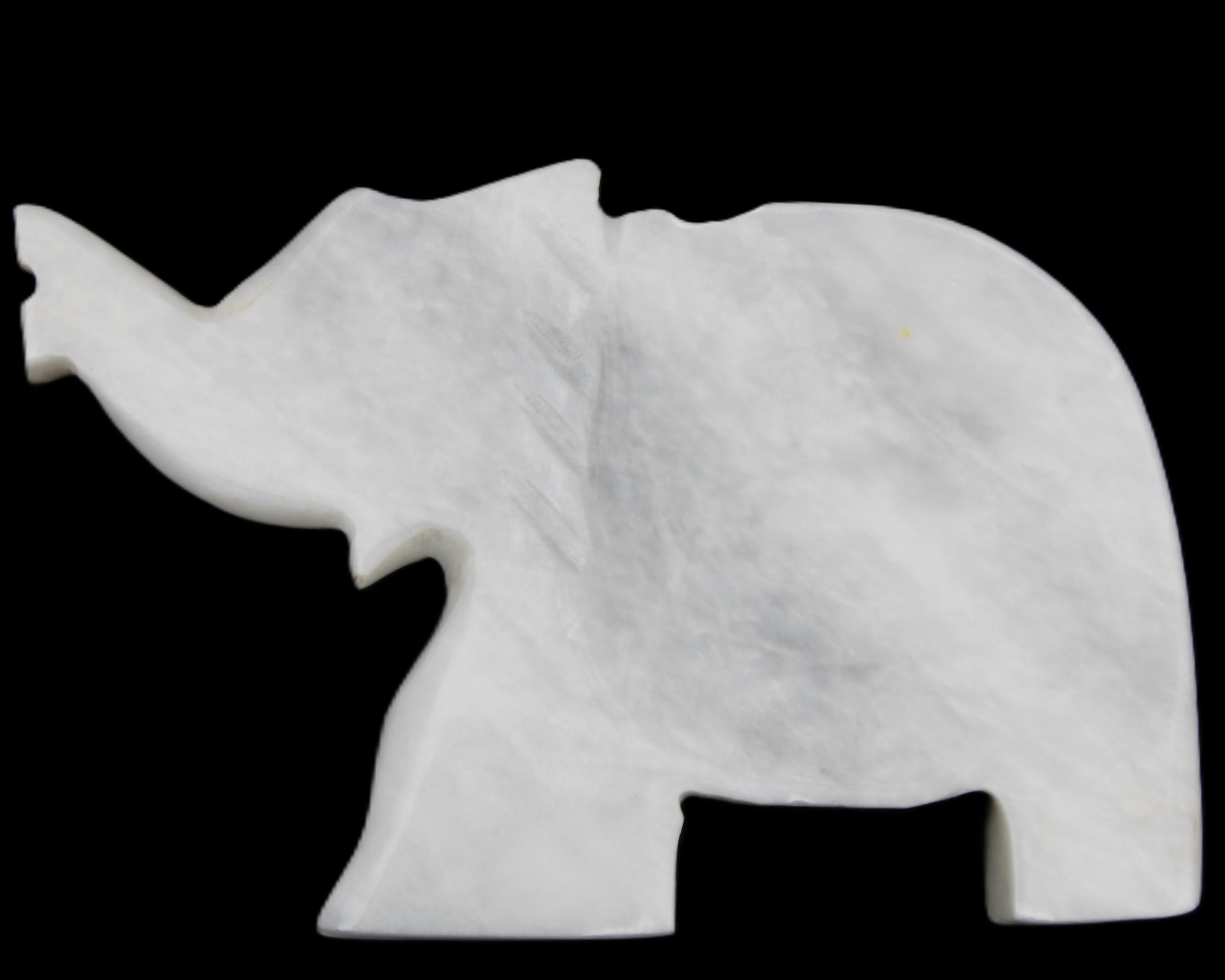 White Jade hand-carved Elephant platter 152*102*21mm 419g in sunlight - Rocks and Things Store