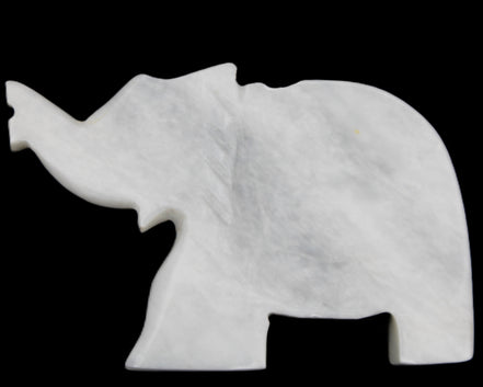 White Jade hand-carved Elephant platter 152*102*21mm 419g in sunlight - Rocks and Things Store
