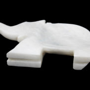 White Jade hand-carved Elephant platter 152*102*21mm 419g in sunlight - Rocks and Things Store