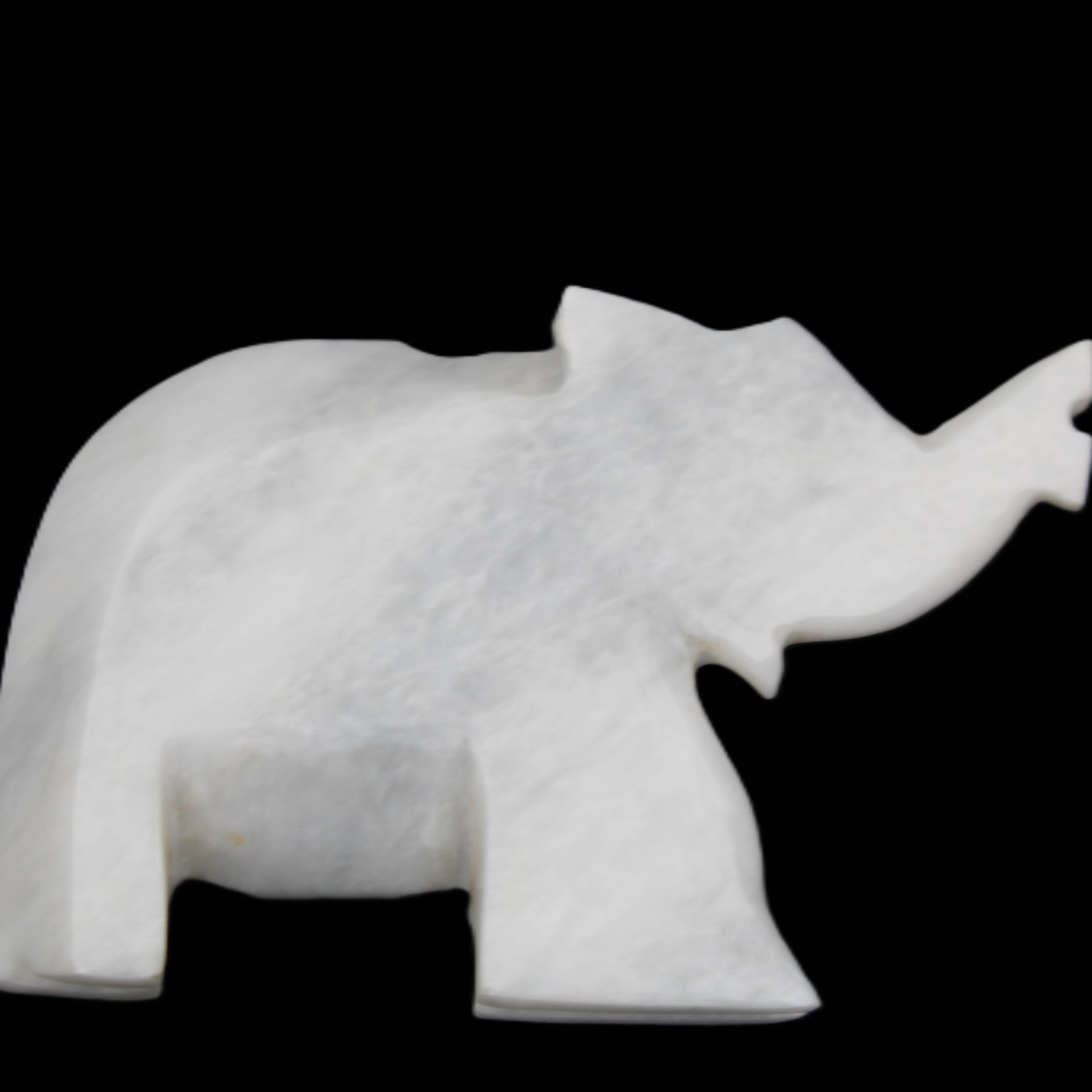White Jade hand-carved Elephant platter 152*102*21mm 419g in sunlight - Rocks and Things Store