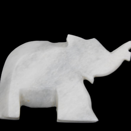 White Jade hand-carved Elephant platter 152*102*21mm 419g in sunlight - Rocks and Things Store