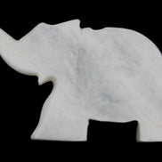 White Jade hand-carved Elephant platter 152*102*21mm 419g in sunlight - Rocks and Things Store