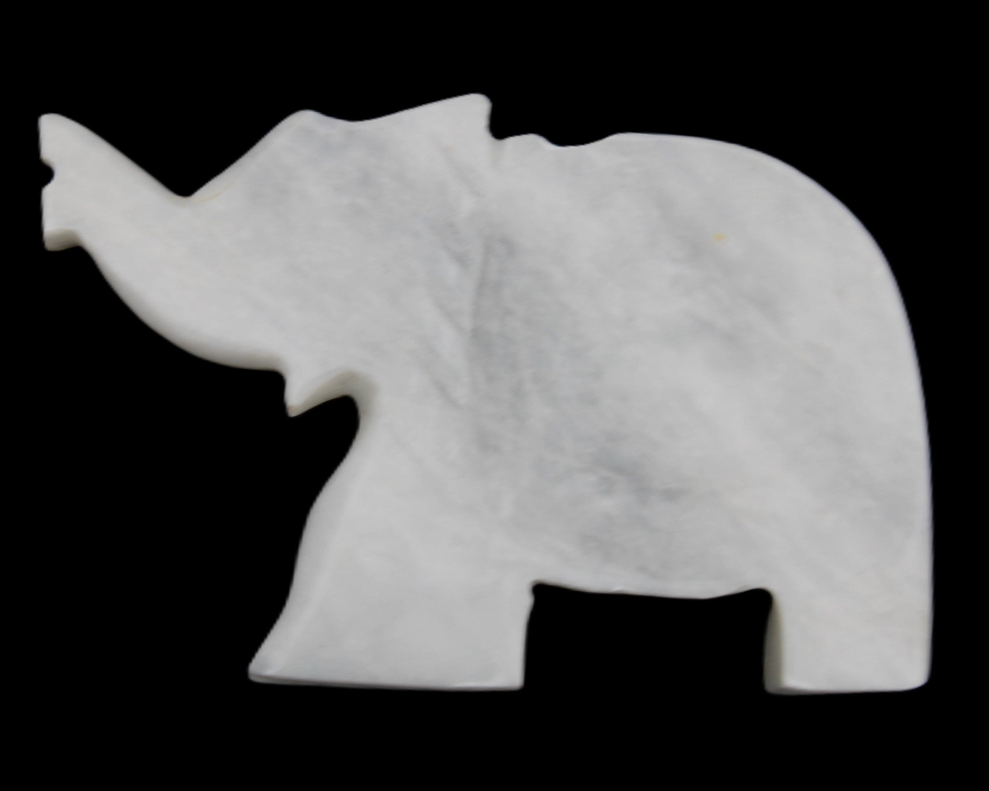 White Jade hand-carved Elephant platter 152*102*21mm 419g in sunlight - Rocks and Things Store