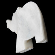 White Jade hand-carved Elephant platter 152*102*21mm 419g in sunlight - Rocks and Things Store