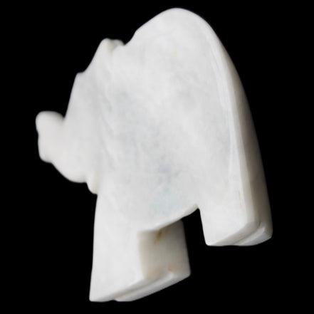 White Jade hand-carved Elephant platter 152*102*21mm 419g in sunlight - Rocks and Things Store