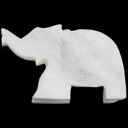 White Jade hand-carved Elephant platter 152*102*21mm 419g in sunlight - Rocks and Things Store