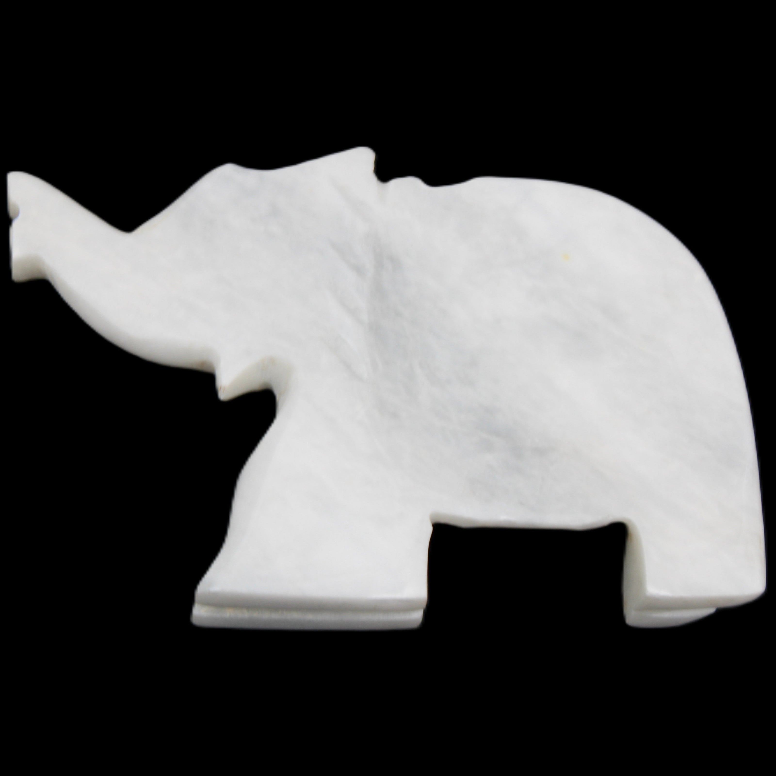 White Jade hand-carved Elephant platter 152*102*21mm 419g in sunlight - Rocks and Things Store