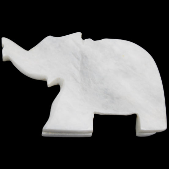 White Jade hand-carved Elephant platter 152*102*21mm 419g in sunlight - Rocks and Things Store