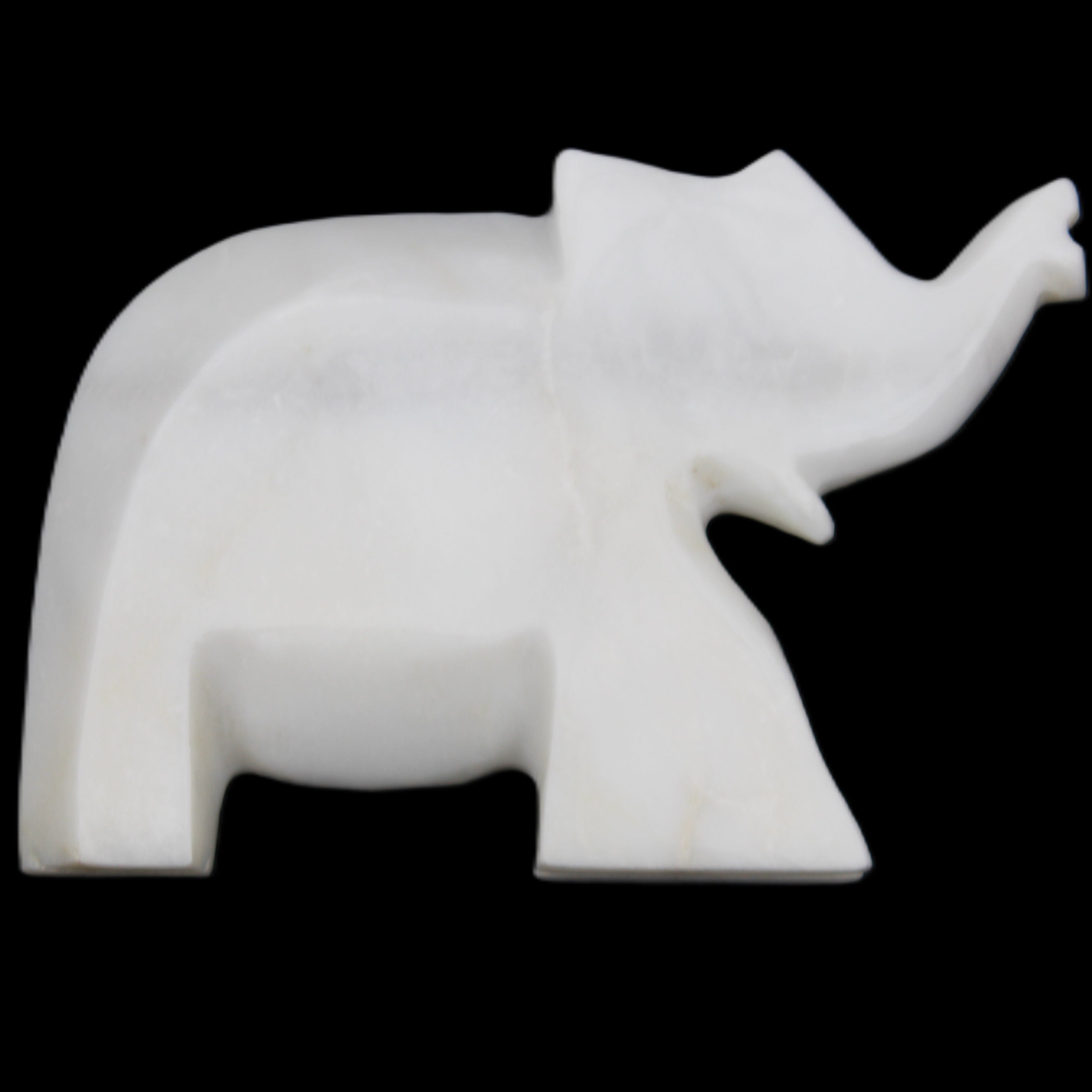 White Jade hand-carved Elephant platter 146*100*25mm 500g in sunlight - Rocks and Things Store