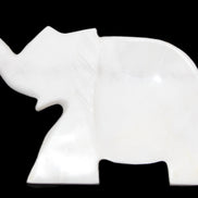 White Jade hand-carved Elephant platter 146*100*25mm 500g in sunlight - Rocks and Things Store