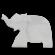 White Jade hand-carved Elephant platter 146*100*25mm 500g in sunlight - Rocks and Things Store