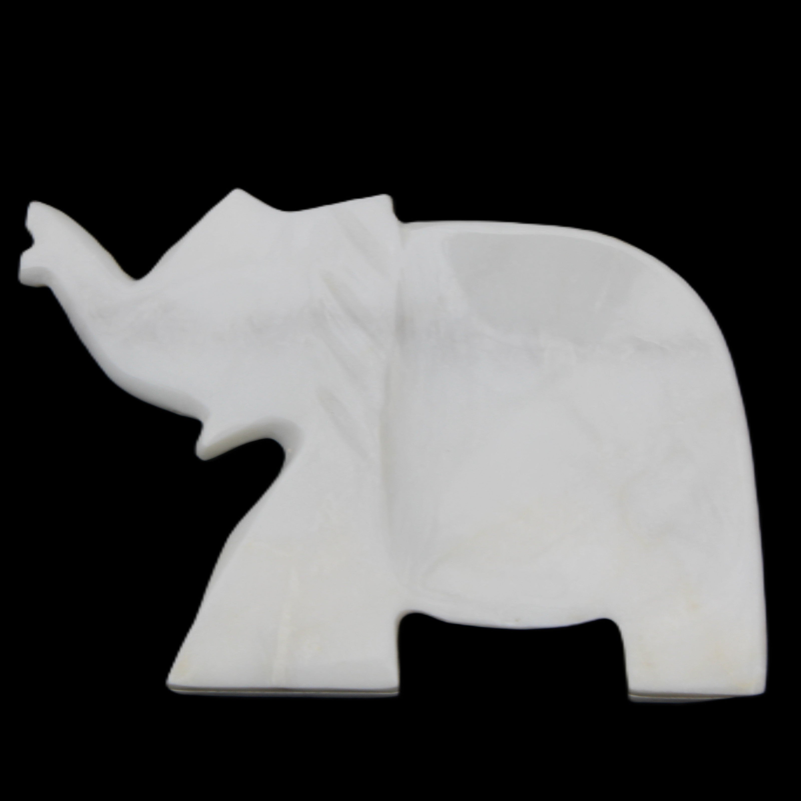 White Jade hand-carved Elephant platter 146*100*25mm 500g in sunlight - Rocks and Things Store