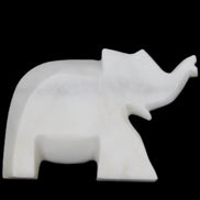 White Jade hand-carved Elephant platter 146*100*25mm 500g in sunlight - Rocks and Things Store