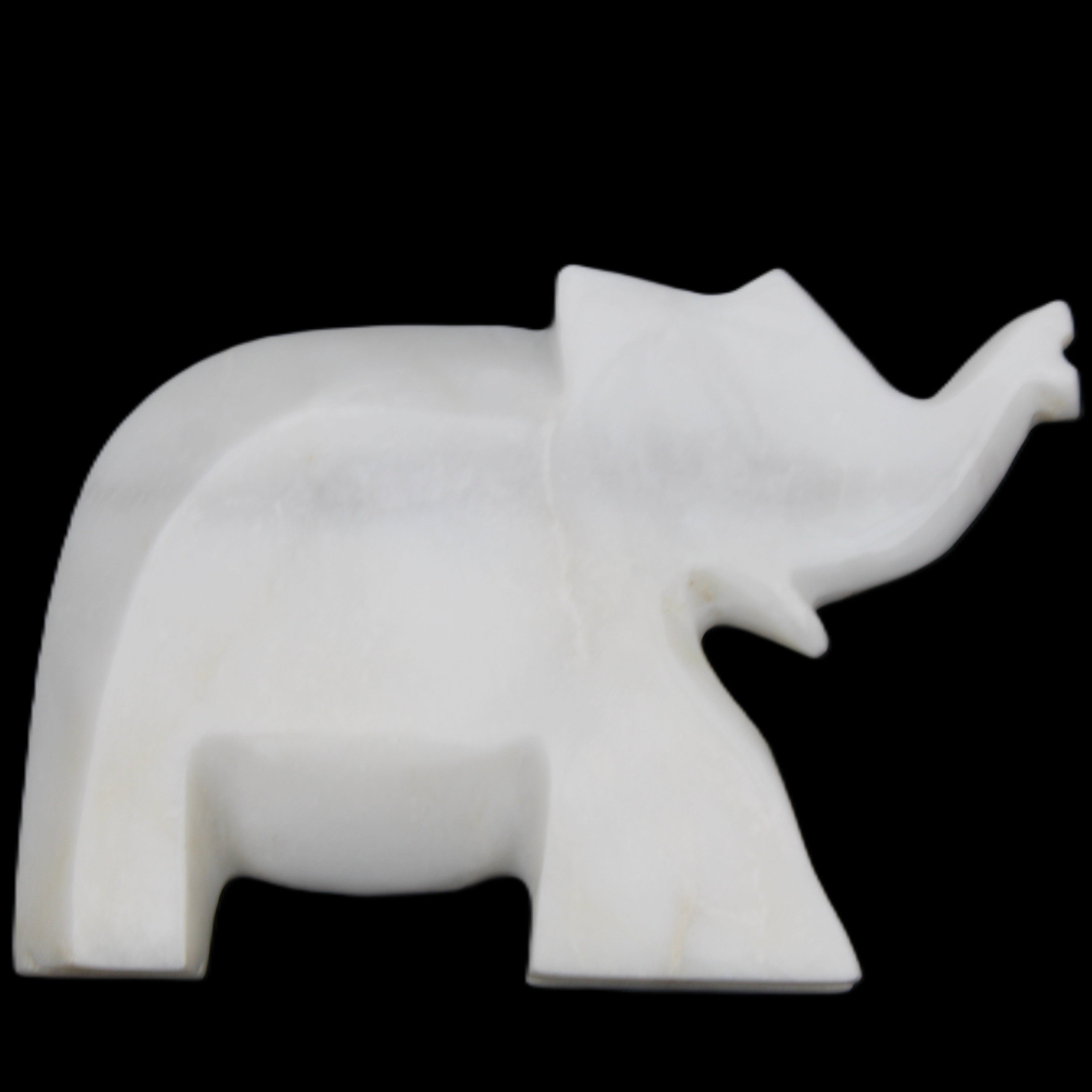 White Jade hand-carved Elephant platter 146*100*25mm 500g in sunlight - Rocks and Things Store