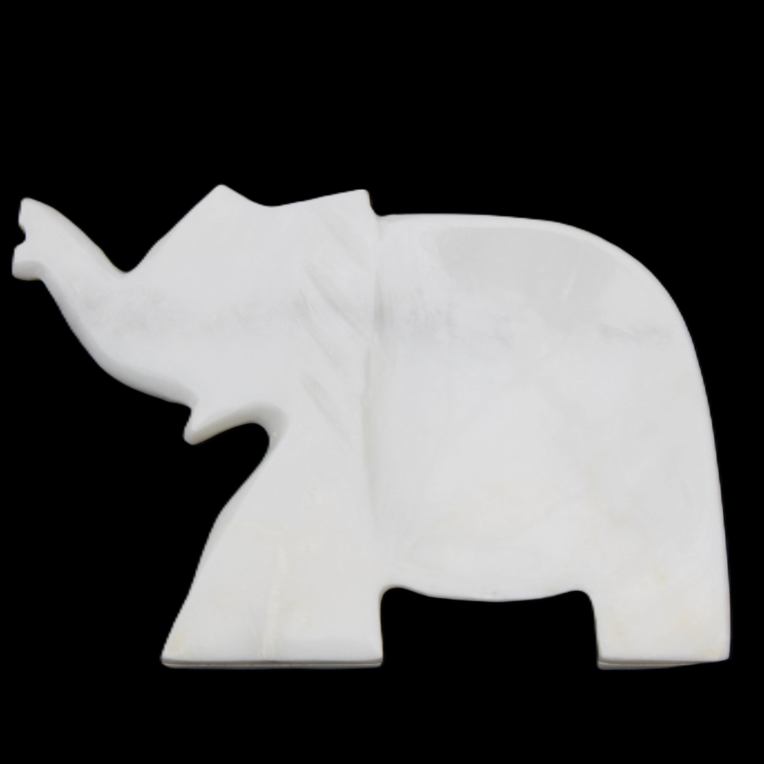 White Jade hand-carved Elephant platter 146*100*25mm 500g in sunlight - Rocks and Things Store