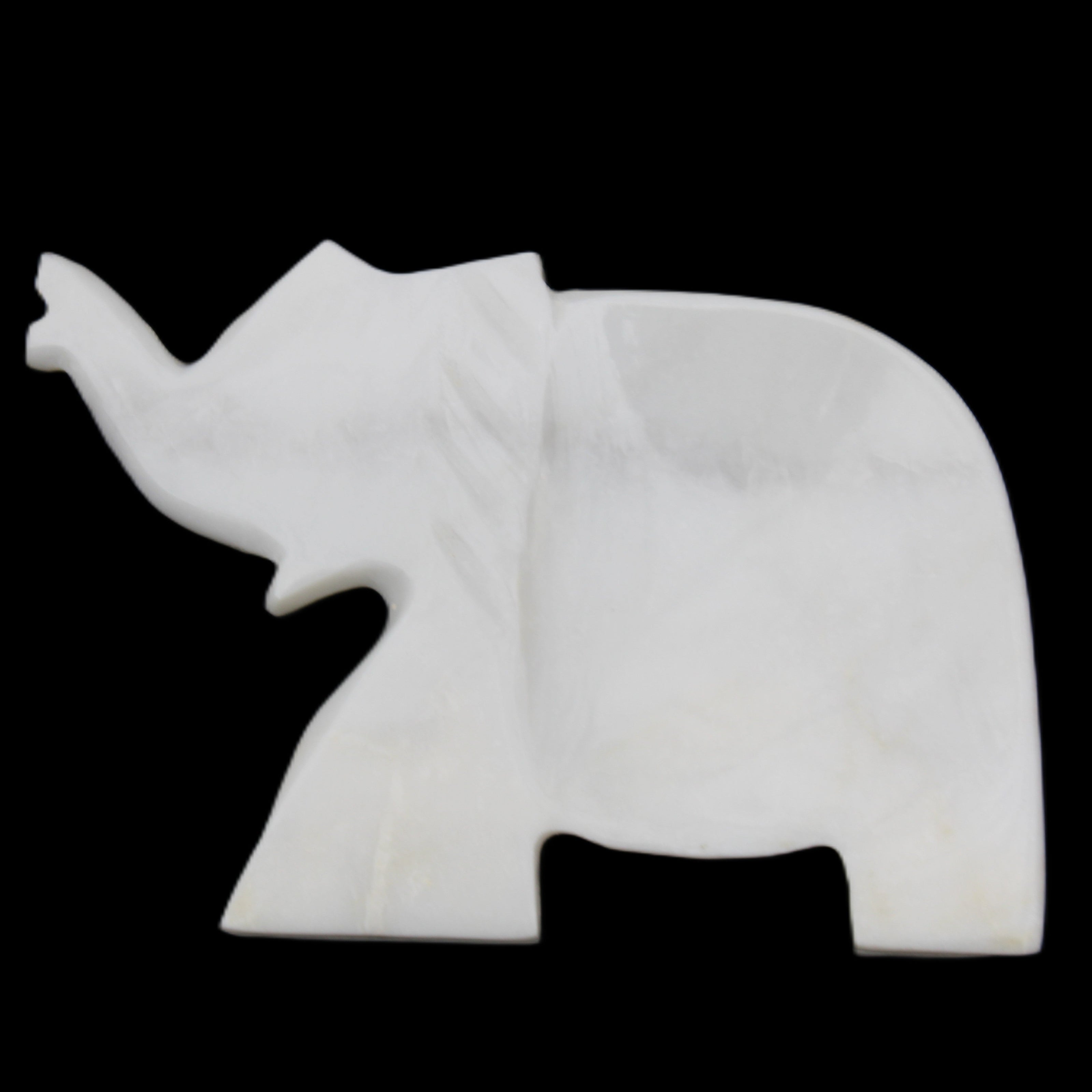 White Jade hand-carved Elephant platter 146*100*25mm 500g in sunlight - Rocks and Things Store