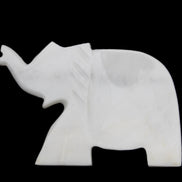 White Jade hand-carved Elephant platter 146*100*25mm 500g in sunlight - Rocks and Things Store