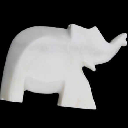 White Jade hand-carved Elephant platter 146*100*25mm 500g in sunlight - Rocks and Things Store