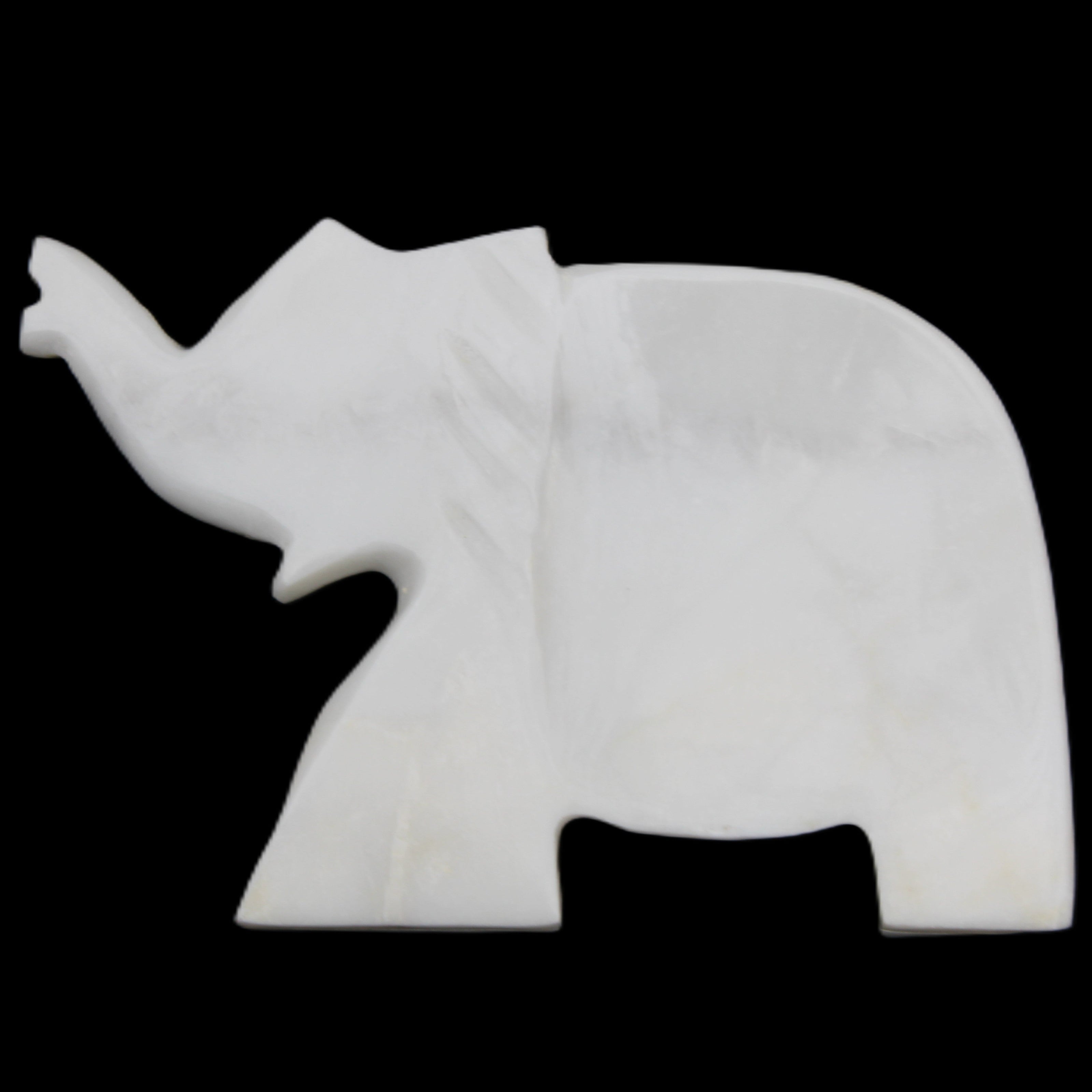 White Jade hand-carved Elephant platter 146*100*25mm 500g in sunlight - Rocks and Things Store