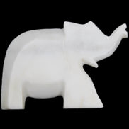 White Jade hand-carved Elephant platter 146*100*25mm 500g in sunlight - Rocks and Things Store