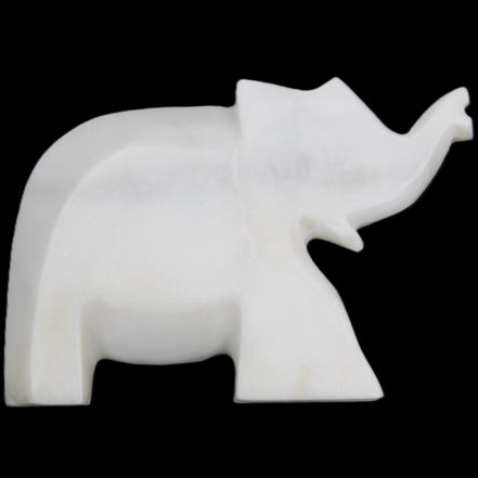White Jade hand-carved Elephant platter 146*100*25mm 500g in sunlight - Rocks and Things Store