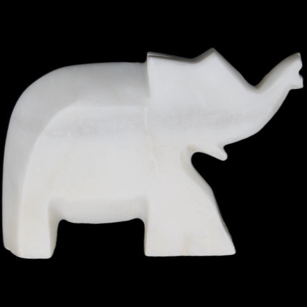 White Jade hand-carved Elephant platter 146*100*25mm 500g in sunlight - Rocks and Things Store