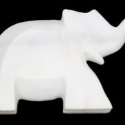 White Jade hand-carved Elephant platter 146*100*25mm 500g in sunlight - Rocks and Things Store