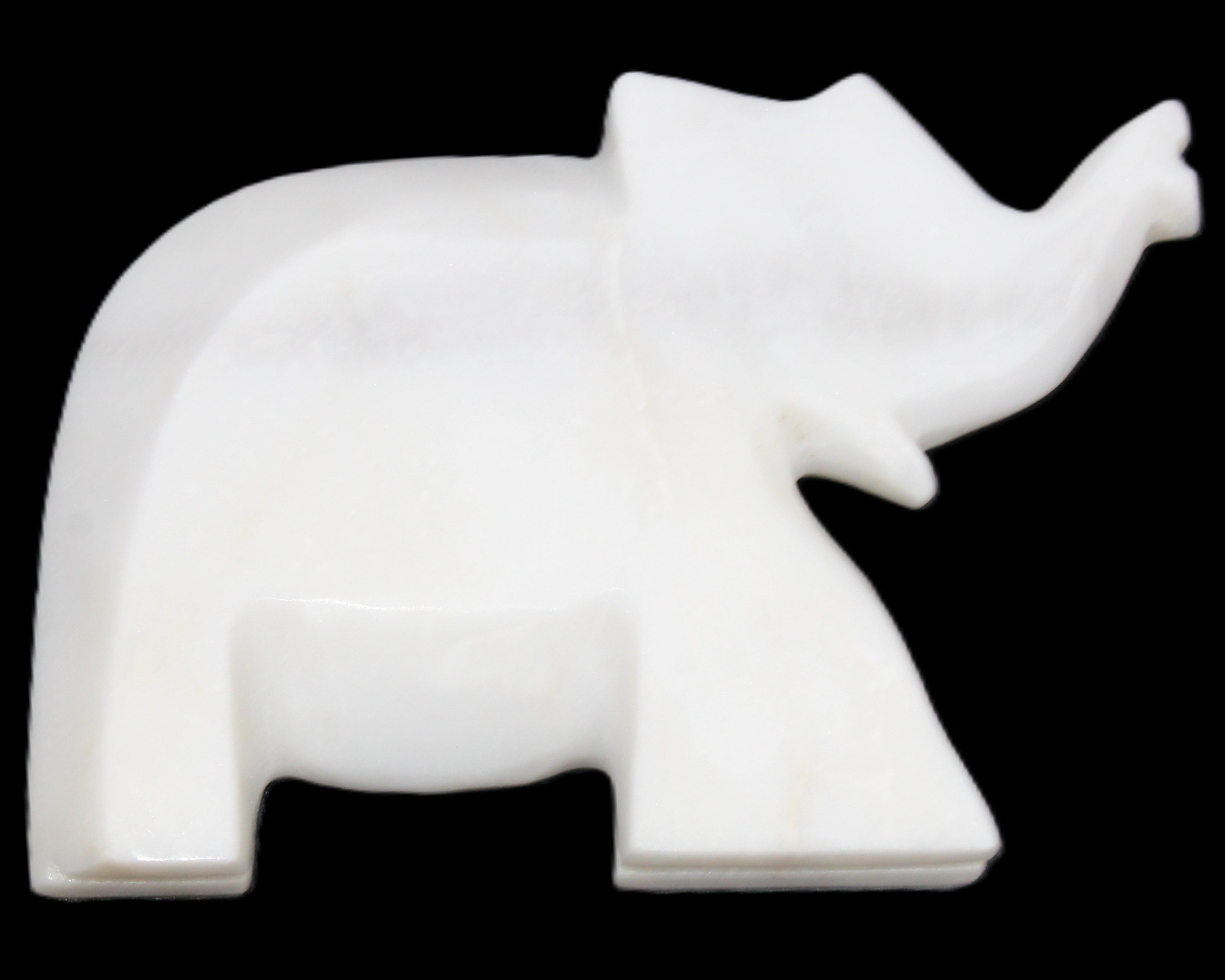 White Jade hand-carved Elephant platter 146*100*25mm 500g in sunlight - Rocks and Things Store