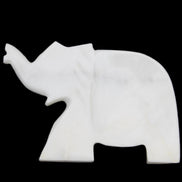 White Jade hand-carved Elephant platter 146*100*25mm 500g in sunlight - Rocks and Things Store