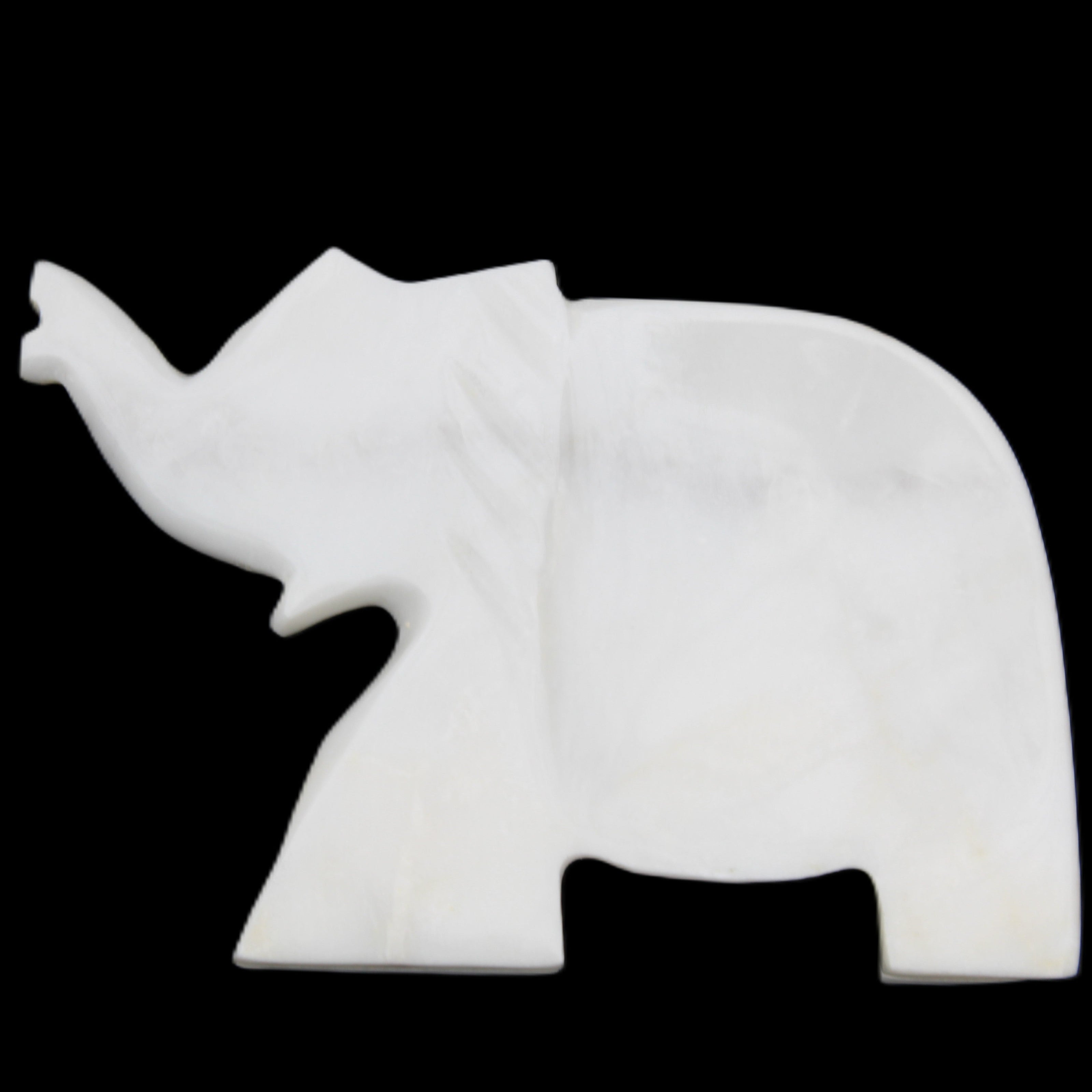 White Jade hand-carved Elephant platter 146*100*25mm 500g in sunlight - Rocks and Things Store