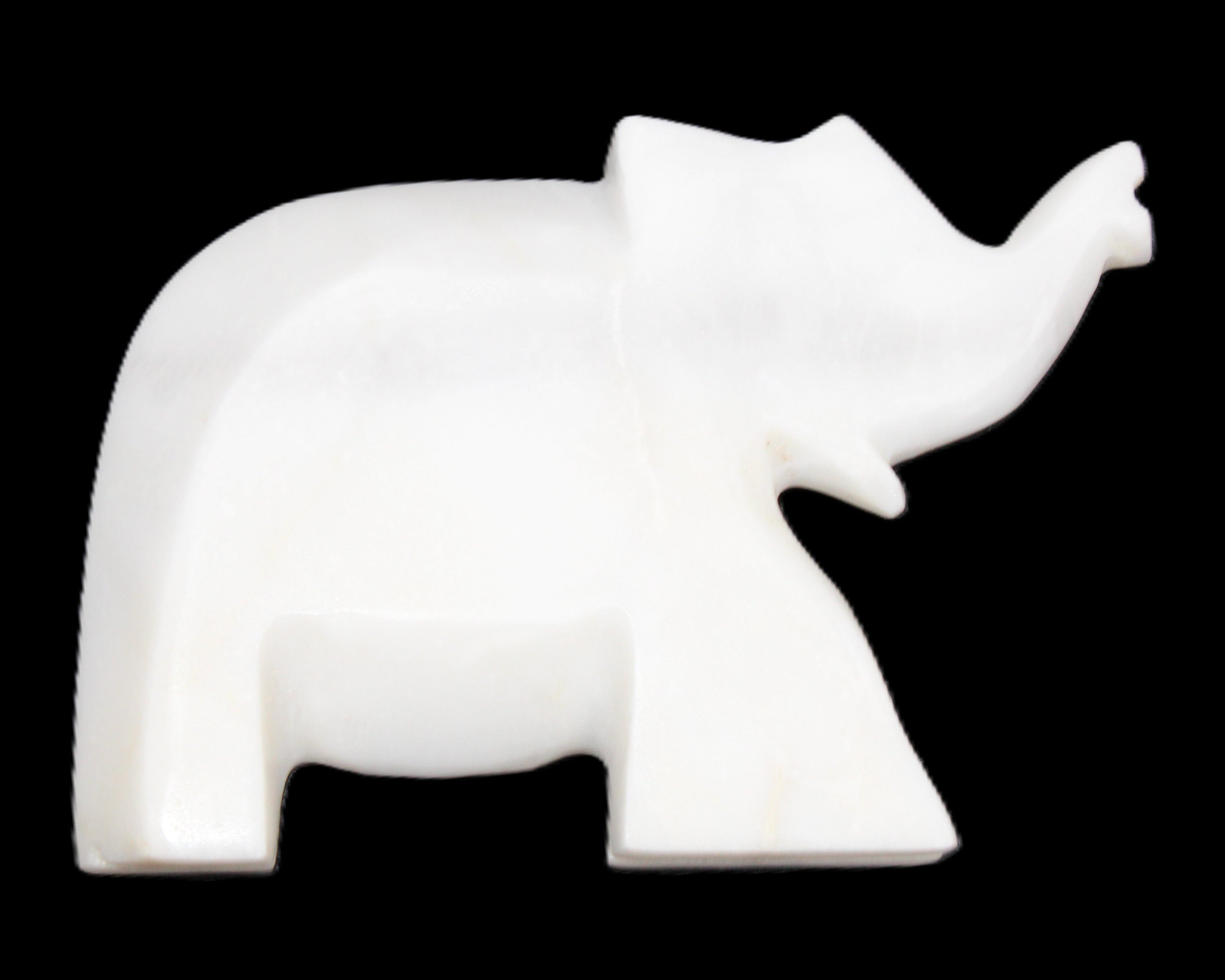 White Jade hand-carved Elephant platter 146*100*25mm 500g in sunlight - Rocks and Things Store