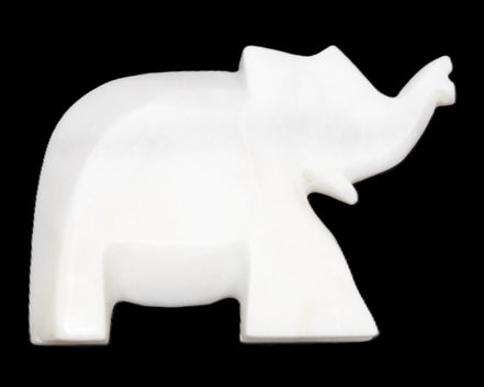 White Jade hand-carved Elephant platter 146*100*25mm 500g in sunlight - Rocks and Things Store