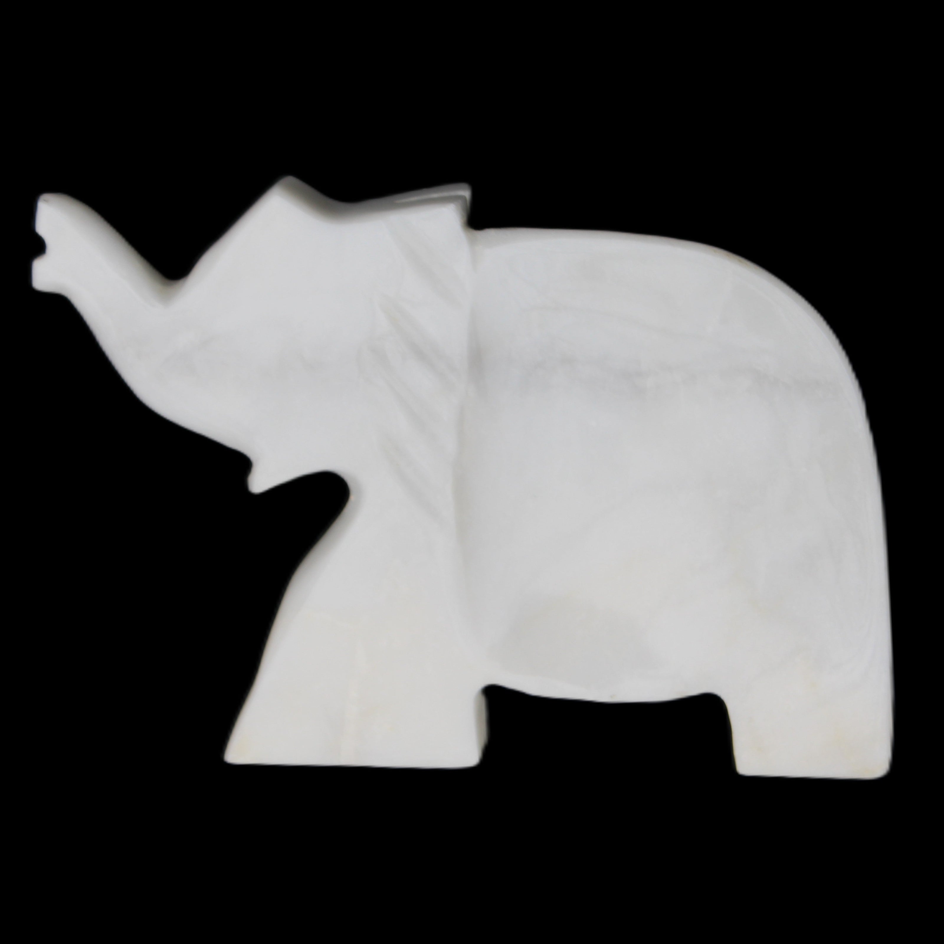 White Jade hand-carved Elephant platter 146*100*25mm 500g in sunlight - Rocks and Things Store