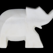 White Jade hand-carved Elephant platter 146*100*25mm 500g in sunlight - Rocks and Things Store