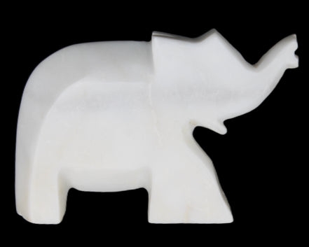 White Jade hand-carved Elephant platter 146*100*25mm 500g in sunlight - Rocks and Things Store