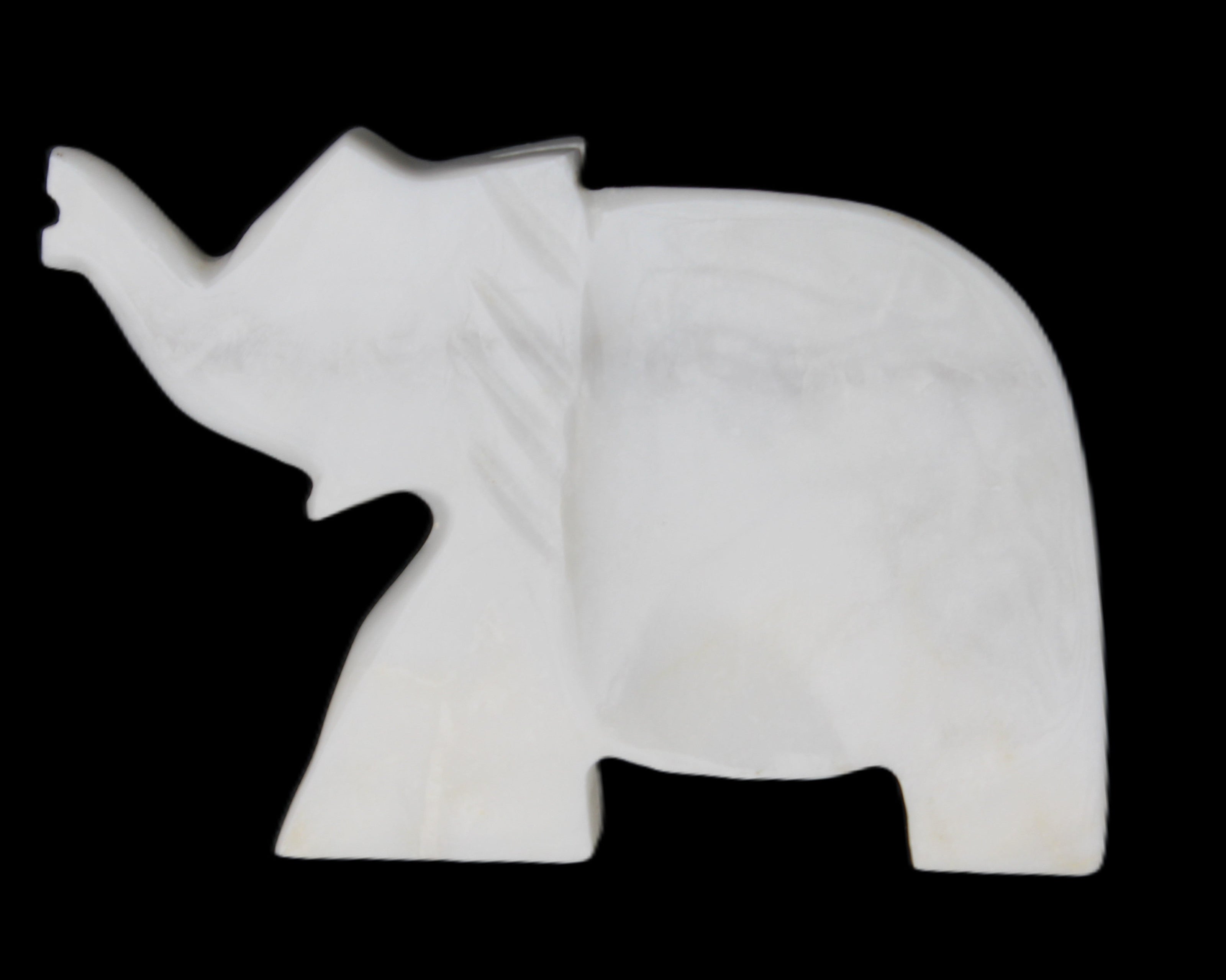 White Jade hand-carved Elephant platter 146*100*25mm 500g in sunlight - Rocks and Things Store