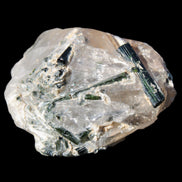 Green Tourmaline crystals on Clear Quartz from Skardu, Pakistan 70g Rocks and Things