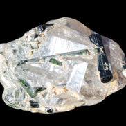 Green Tourmaline crystals on Clear Quartz from Skardu, Pakistan 70g Rocks and Things