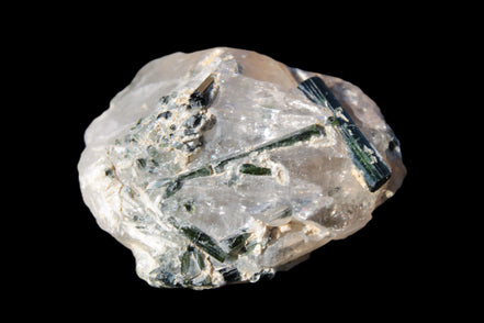 Green Tourmaline crystals on Clear Quartz from Skardu, Pakistan 70g Rocks and Things