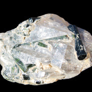 Green Tourmaline crystals on Clear Quartz from Skardu, Pakistan 70g Rocks and Things