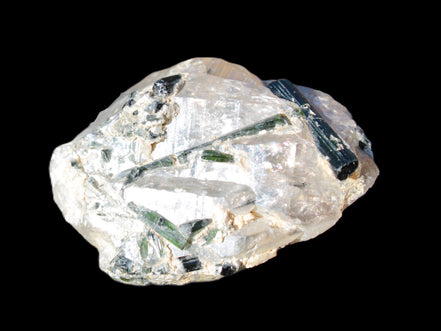 Green Tourmaline crystals on Clear Quartz from Skardu, Pakistan 70g Rocks and Things