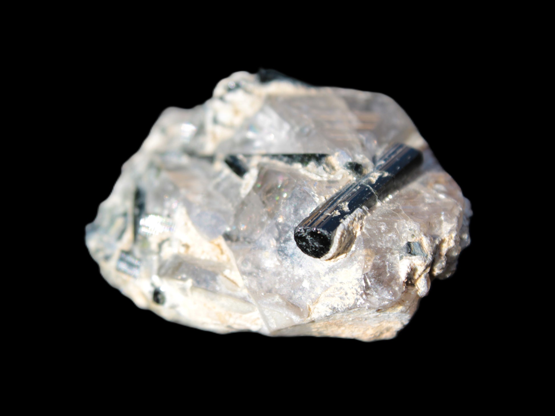 Green Tourmaline crystals on Clear Quartz from Skardu, Pakistan 70g Rocks and Things