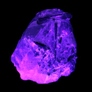 Green Tourmaline crystals on Clear Quartz from Skardu in UV light