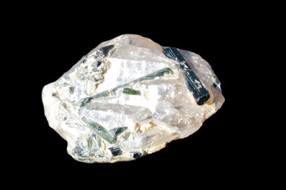 Green Tourmaline crystals on Clear Quartz from Skardu, Pakistan 70g Rocks and Things